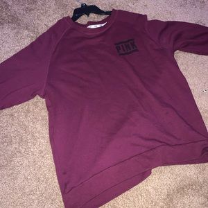maroon pink crewneck